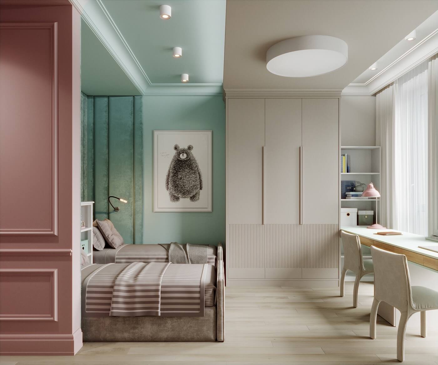 MD105 Coving - Lightweight Coving in a child's bedroom