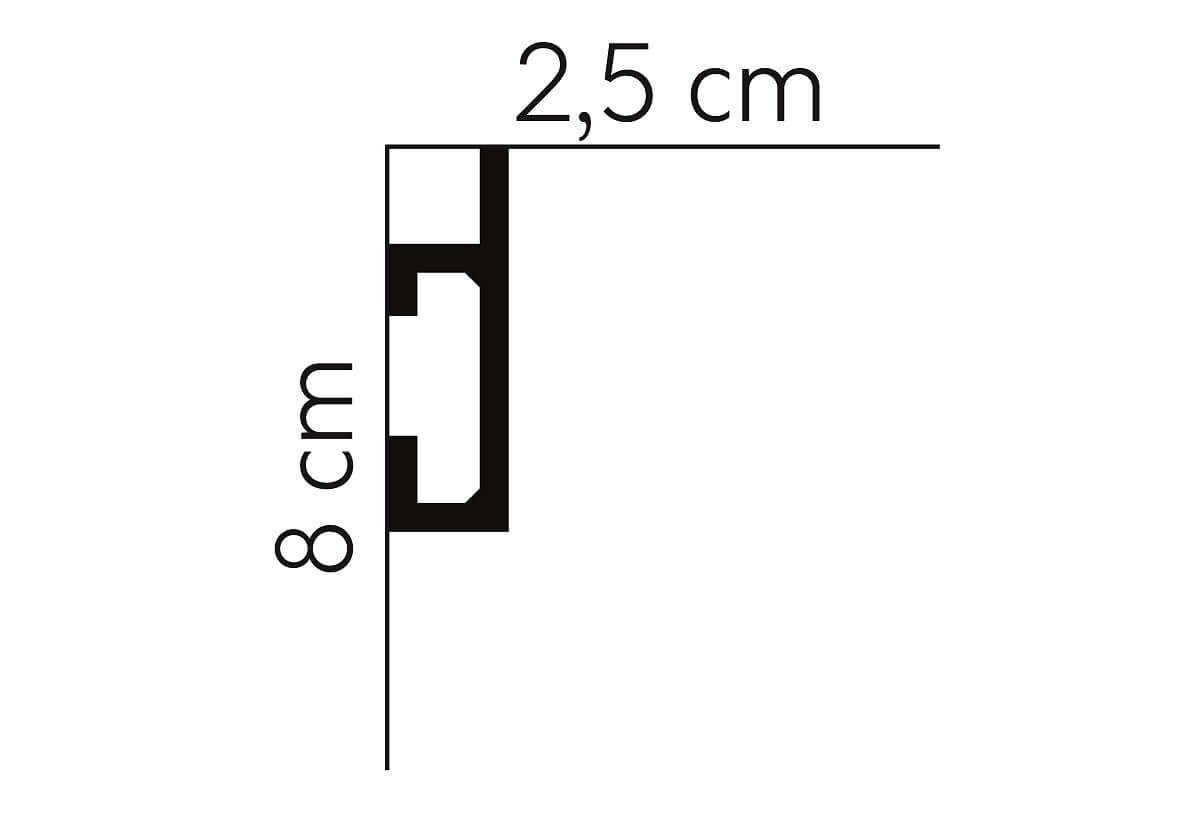 QL019P Cove - Lightweight Coving dimensions
