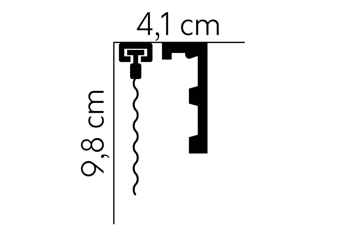 QL026 - Curtain Profile dimensions