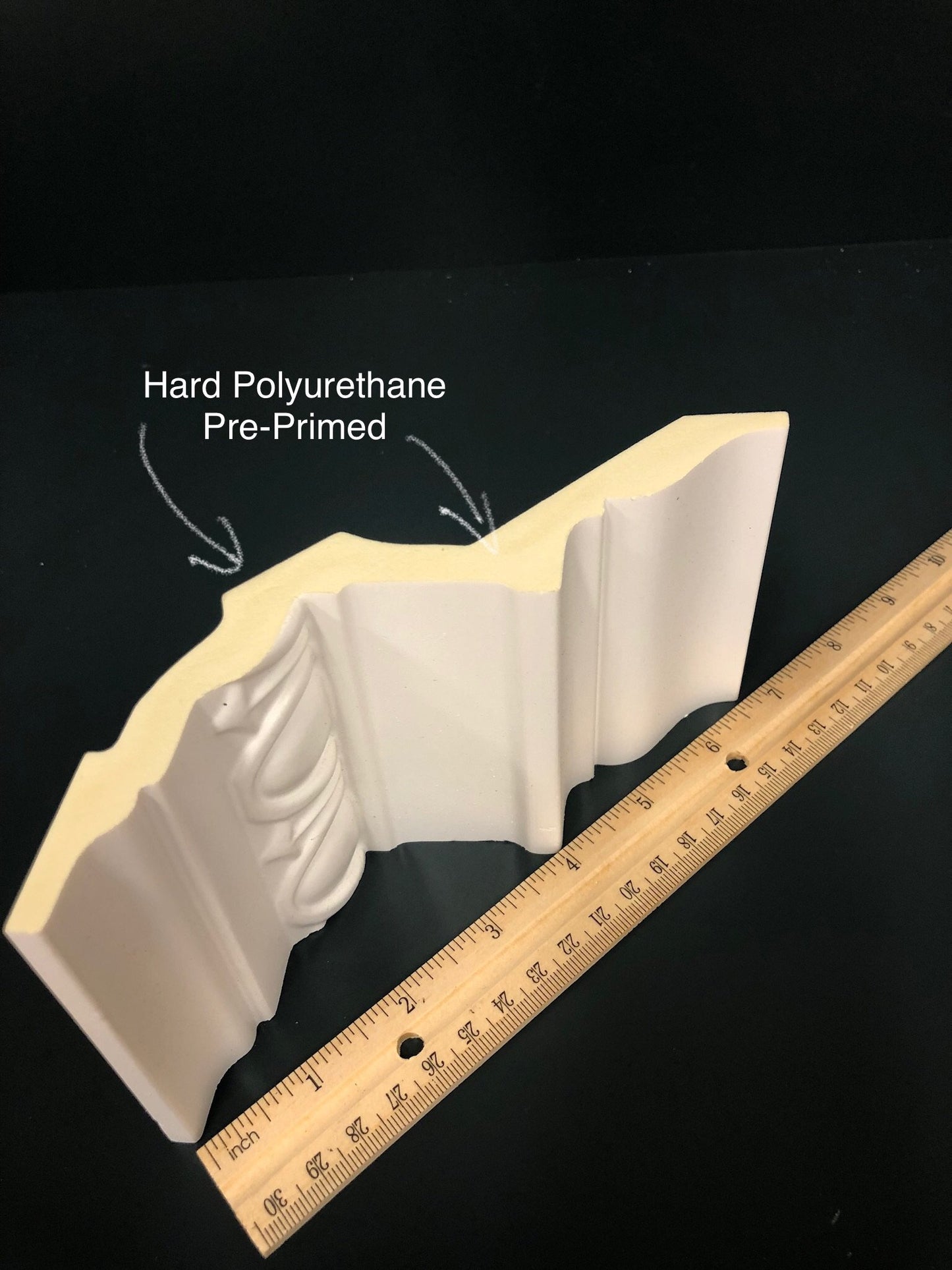 Egg & Dart - Classic Coving measured by a ruler