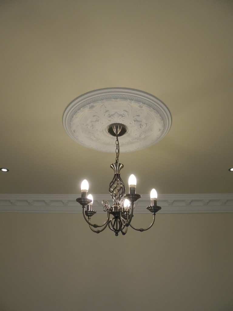 B3047 - Ceiling Rose with light turned on